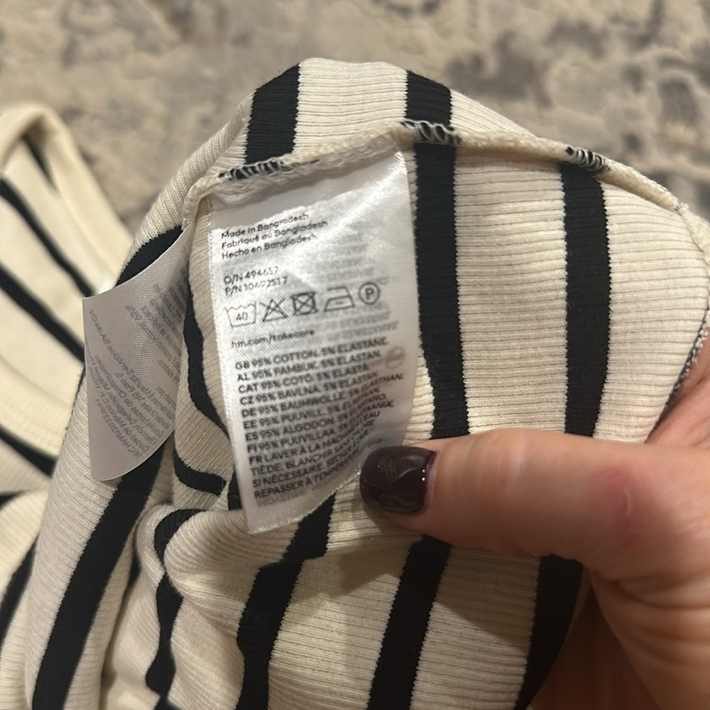 H&M Ribbed Striped Crop Top Tank - Picture 14 of 16